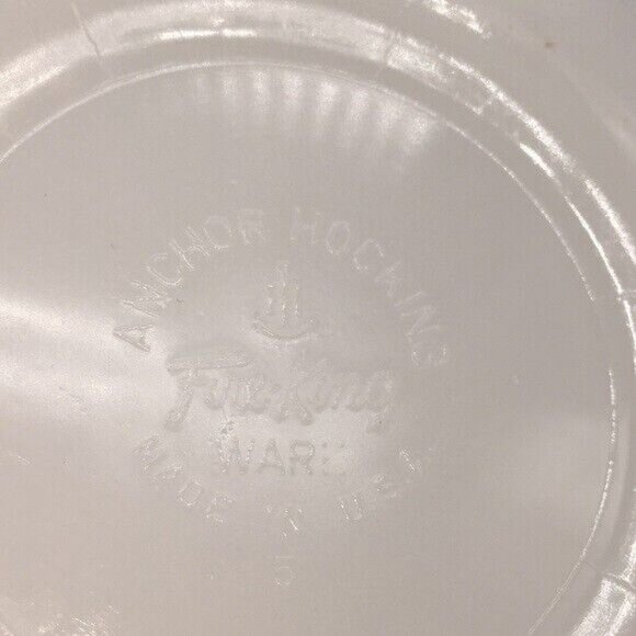 Vintage Fire King Anchor Hocking Summerfield Mod Flowers Casserole Dish 1960s - Picture 4 of 11